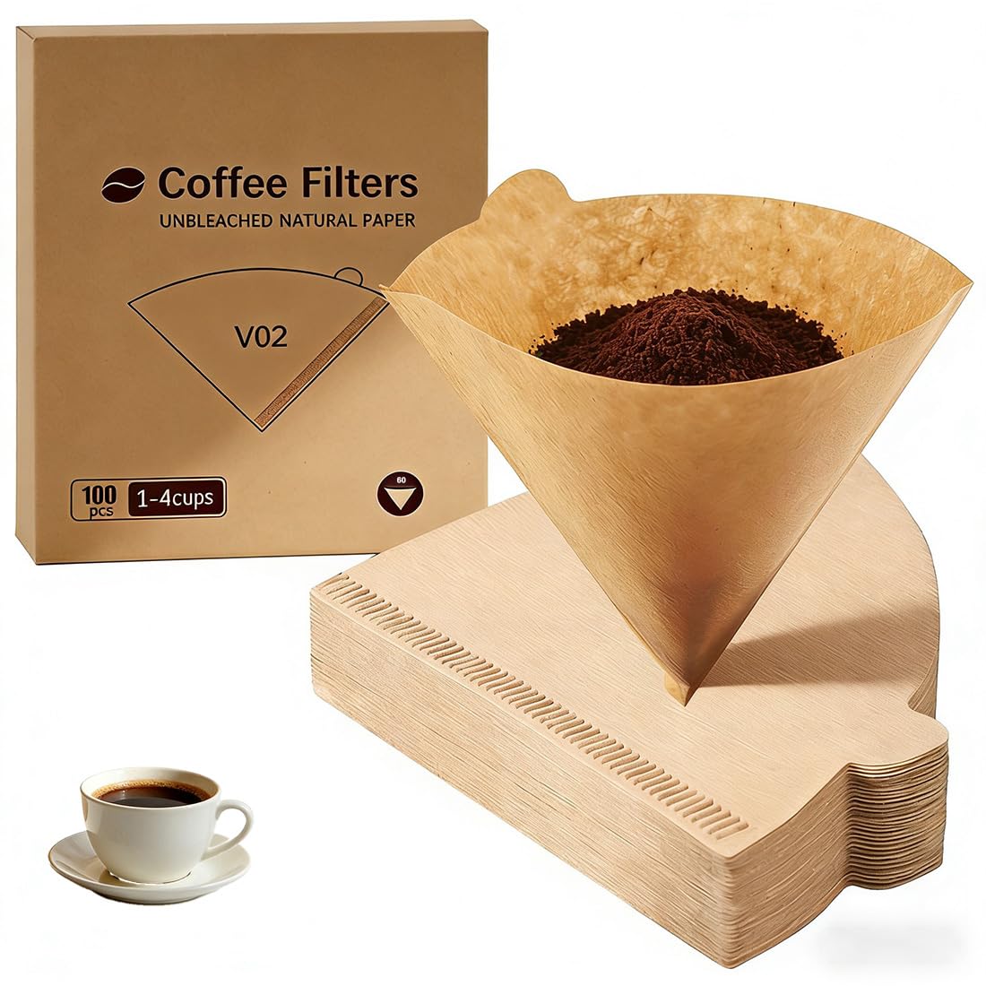 Rombouts - Filtro per caffè (carta da caffè n. 4, 3 x 40 pezzi Rombouts - Filtro per caffè (carta da caffè n. 4, 3 x 40 pezzi